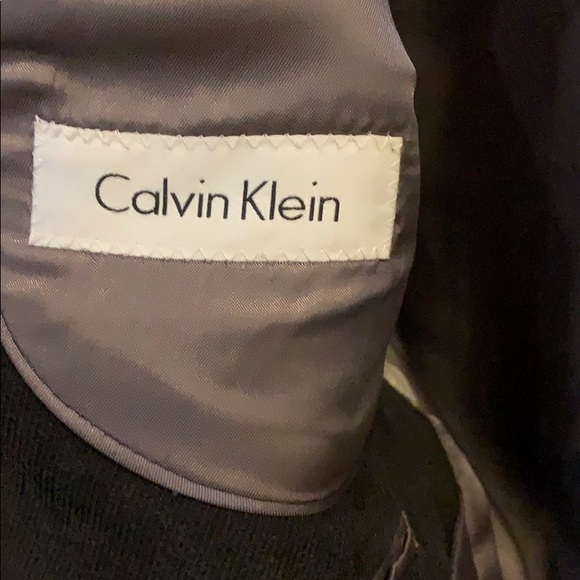 Calvin Klein sport coat 42l black velvet feel - Picture 2 of 5